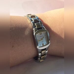 Fossil F2 Women's Watch Two- Tone Srainless Steel ES-9666